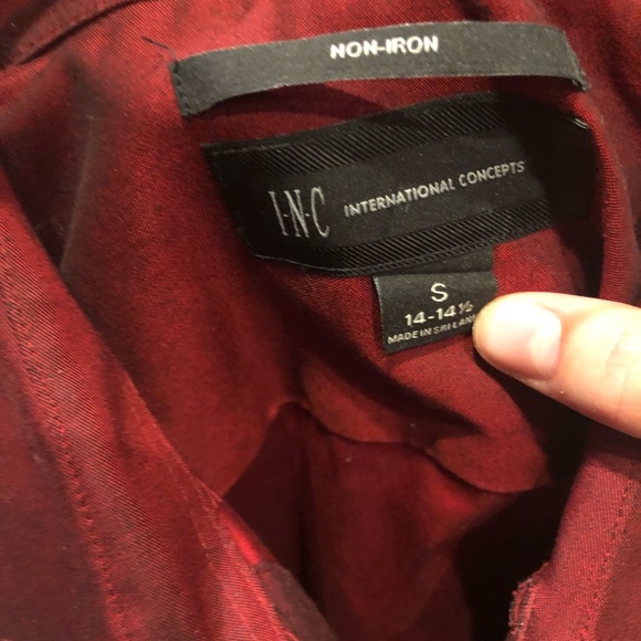 INC Red Dress Shirt - Picture 2 of 2